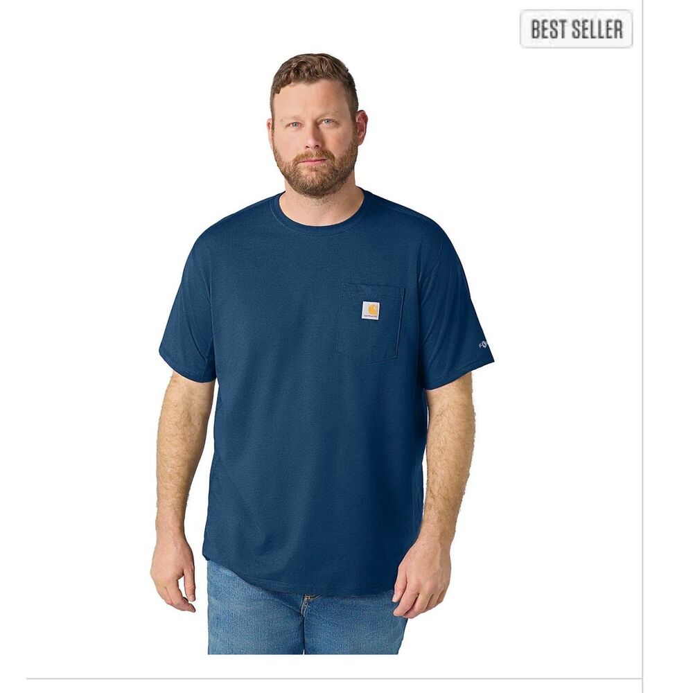 NWT Carhartt cotton blend navy blue medium relaxed fit t shirt